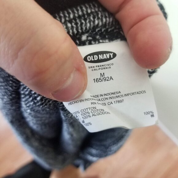 Old Navy 3/4 Sleeve Black & White Marled Dress Medium Thick Knit Tweed Like - Picture 7 of 7